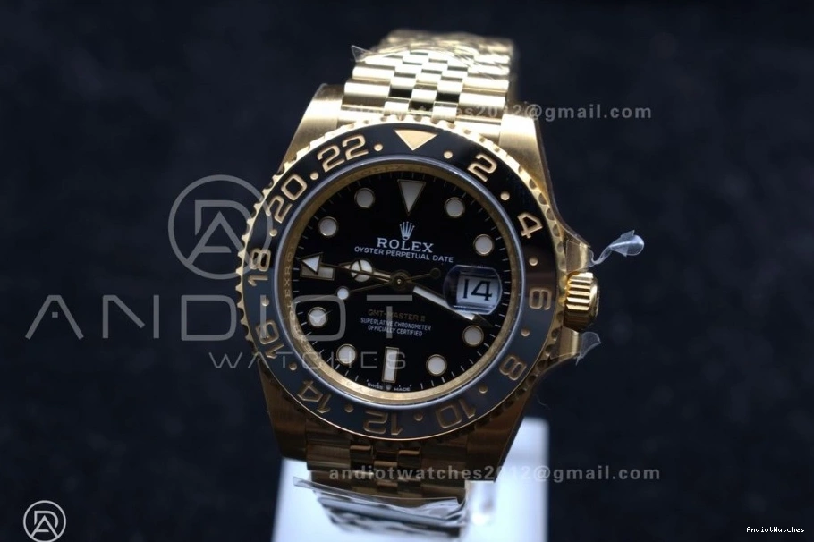 Jubilee Black on 928 Dial Master 1:1 II GMT DD3285 CHS Clean Versatile Edition Bracelet YG GRNR Best 126718 0721